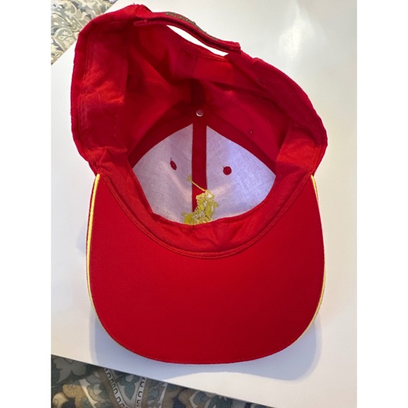 Red Ralph Lauren Fragrances Polo Bear Cap Hat with Green Number 2 Logo - Picture 4 of 4